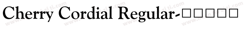 Cherry Cordial Regular字体转换